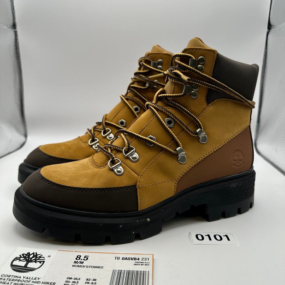 Timberland Womens 8.5 Cortina Valley Waterproof Mid Hiker Wheat